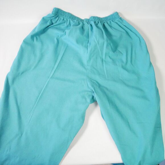 Simply Basic Womens Size M Teal Blue Pull-on Scrub Pants w Elastic Waist - Picture 9 of 10